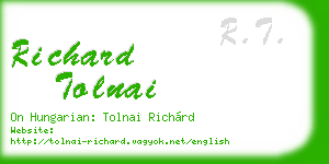 richard tolnai business card